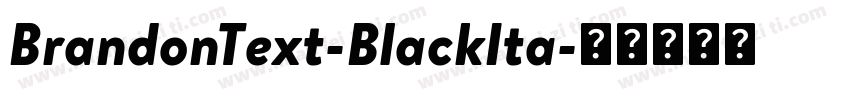 BrandonText-BlackIta字体转换
