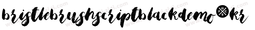 BristleBrushScriptBlackDemo-KRRX字体转换