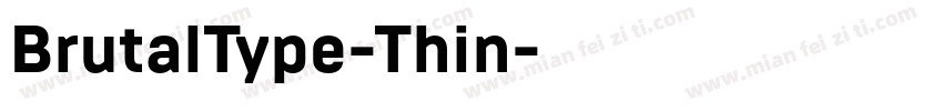 BrutalType-Thin字体转换