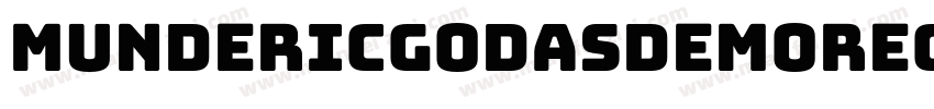 MundericGodasDEMORegular字体转换