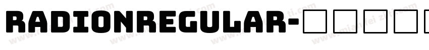 RadionRegular字体转换
