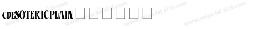 cdeSOTERICPLAIN字体转换
