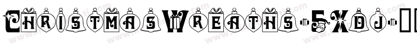 ChristmasWreaths-5Xdj字体转换