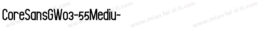 CoreSansGW03-55Mediu字体转换