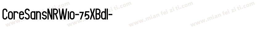 CoreSansNRW10-75XBdI字体转换