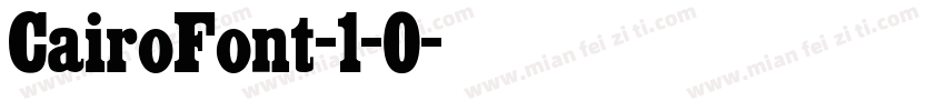 CairoFont-1-0字体转换