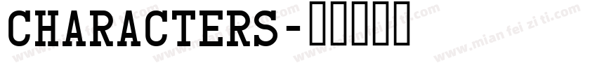CHARACTERS字体转换