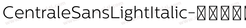 CentraleSansLightItalic字体转换