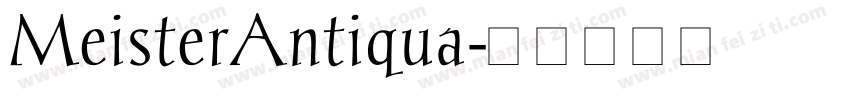 MeisterAntiqua字体转换