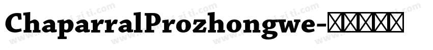 ChaparralProzhongwe字体转换