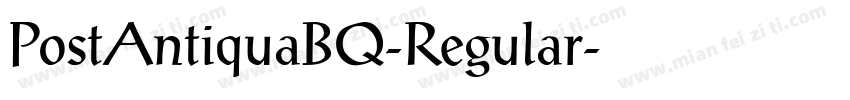 PostAntiquaBQ-Regular字体转换