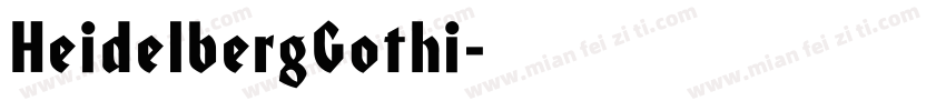HeidelbergGothi字体转换