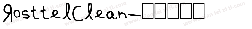 RosttelClean字体转换