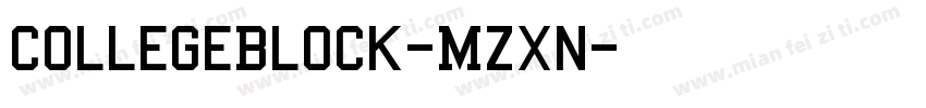 CollegeBlock-Mzxn字体转换