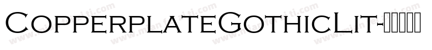CopperplateGothicLit字体转换