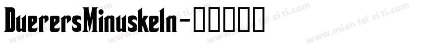 DuerersMinuskeln字体转换