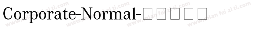 Corporate-Normal字体转换