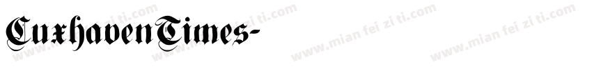 CuxhavenTimes字体转换