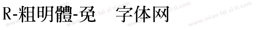 R-粗明體字体转换