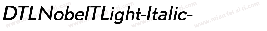 DTLNobelTLight-Italic字体转换