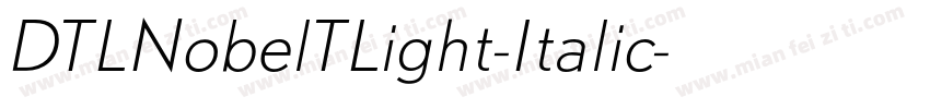 DTLNobelTLight-Italic字体转换