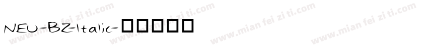 NEU-BZ-ltalic字体转换