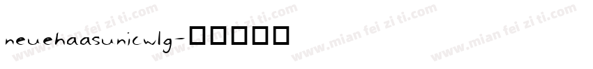 neuehaasunicw1g字体转换