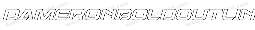 DameronBoldOutlineItalic-zzV3字体转换