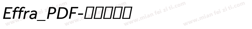 Effra_PDF字体转换
