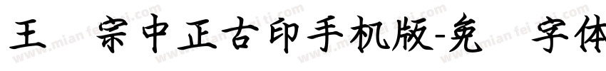 王汉宗中正古印手机版字体转换