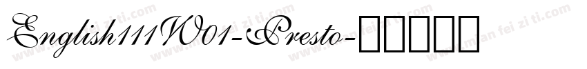English111W01-Presto字体转换