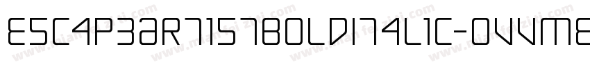 EscapeArtistBoldItalic-OVVm8字体转换