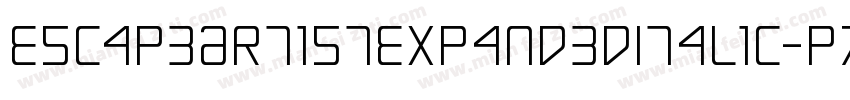 EscapeArtistExpandedItalic-p7gor字体转换