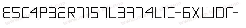 EscapeArtistLeftalic-gxwDR字体转换