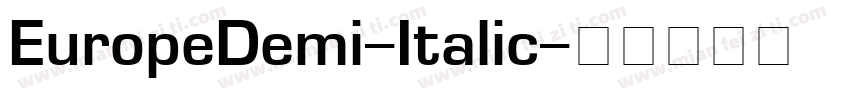 EuropeDemi-Italic字体转换