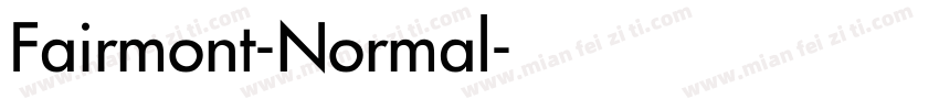 Fairmont-Normal字体转换