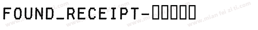 Found_Receipt字体转换