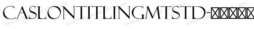 CaslonTitlingMTStd字体转换