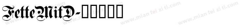 FetteMitD字体转换