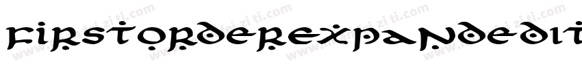 FirstOrderExpandedItalic-2aLw字体转换