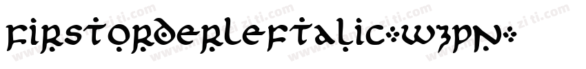 FirstOrderLeftalic-wzPn字体转换