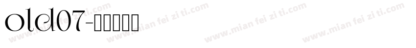 old07字体转换