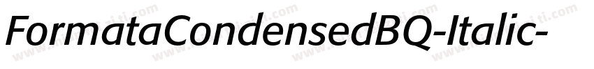 FormataCondensedBQ-Italic字体转换