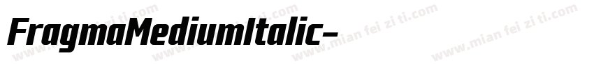 FragmaMediumItalic字体转换