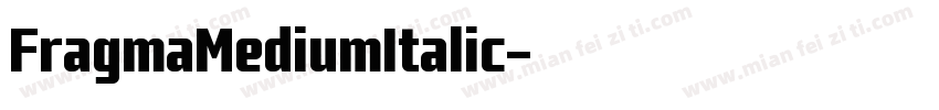 FragmaMediumItalic字体转换