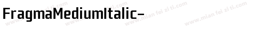 FragmaMediumItalic字体转换