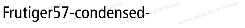 Frutiger57-condensed字体转换