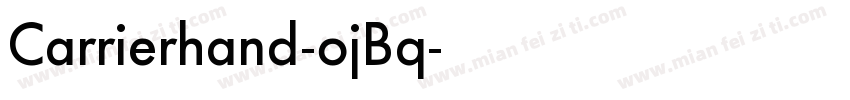 Carrierhand-ojBq字体转换