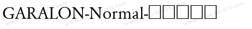 GARALON-Normal字体转换