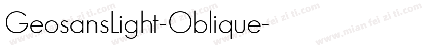 GeosansLight-Oblique字体转换